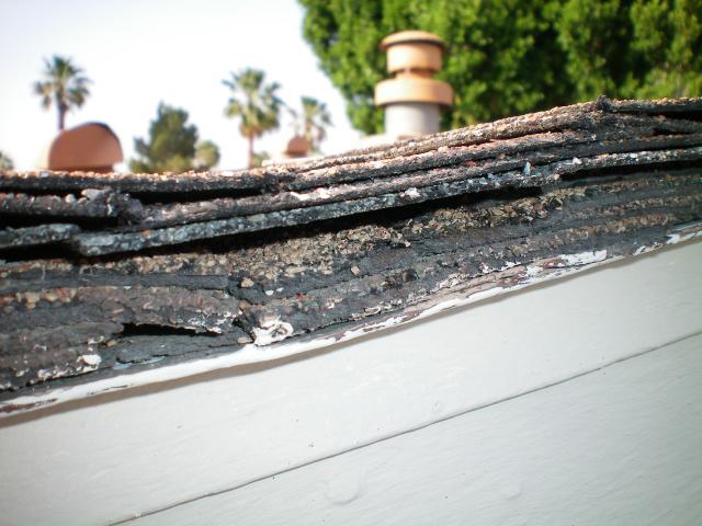 Too many layers of roofing. Roof was sagging like a saddle. 